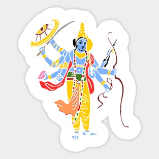 Lord Vishnu Hindu God Sticker